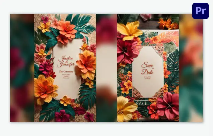 Impressive 3D Floral Wedding Invitation Instagram Story